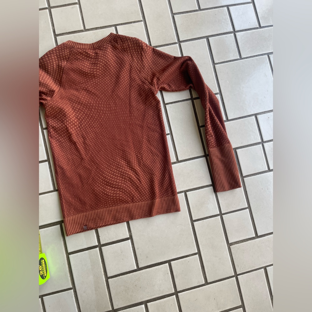lululemon athletica Long Sleeve Top in Rust Brown - Picture 3 of 9